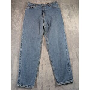 Vintage Levis 525 Jeans Blue Special Reserve Relaxed Baggy Made USA M 34x32